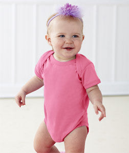 4424 Rabbit Skins Infant Fine Cotton Jersey Lap Shoulder Bodysuit Raspberry
