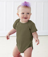 4424 Rabbit Skins Rabbit Skins Infant Fine Jersey Lap-Shoulder Bodysuit Military Green