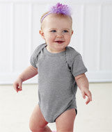 4424 Rabbit Skins Rabbit Skins Infant Fine Jersey Lap-Shoulder Bodysuit Heather (60/40)