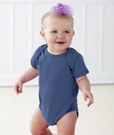 4424 Rabbit Skins Rabbit Skins Infant Fine Jersey Lap-Shoulder Bodysuit Indigo
