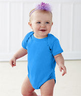 4424 Rabbit Skins Rabbit Skins Infant Fine Jersey Lap-Shoulder Bodysuit Cobalt Blue
