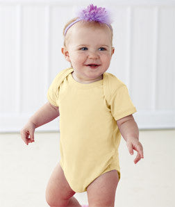 4424 Rabbit Skins Infant Fine Cotton Jersey Lap Shoulder Bodysuit Butter