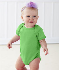 4424 Rabbit Skins Infant Fine Cotton Jersey Lap-Shoulder Bodysuit Apple