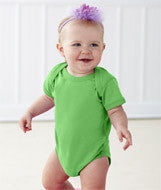 4424 Rabbit Skins Rabbit Skins Infant Fine Jersey Lap-Shoulder Bodysuit Apple