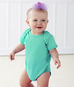 4424 Rabbit Skins Infant Fine Cotton Jersey Lap Shoulder Bodysuit Chill