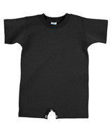 4426 Rabbit Skins Rabbit Skins Infant T-Romper Black
