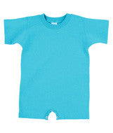 4426 Rabbit Skins Rabbit Skins Infant T-Romper Aqua