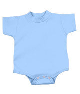 4438 Rabbit Skins Rabbit Skins Infant Short-Sleeve Creeper Light Blue