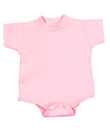 4438 Rabbit Skins Rabbit Skins Infant Short-Sleeve Creeper Pink