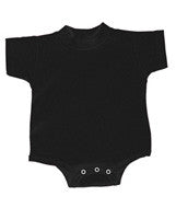 4438 Rabbit Skins Rabbit Skins Infant Short-Sleeve Creeper Black