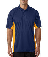 4440 Badger Adult BT5 Polo Navy/ Gold