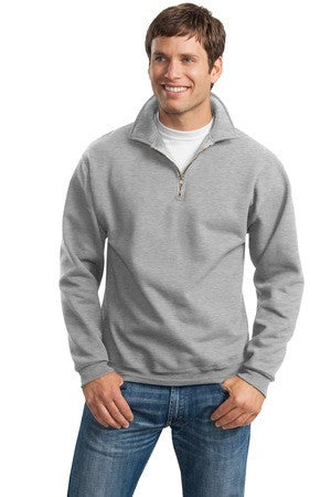 JERZEES SUPER SWEATS - 1/4-Zip Sweatshirt with Cadet Collar.  4528M Ash