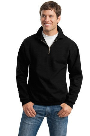 JERZEES SUPER SWEATS - 1/4-Zip Sweatshirt with Cadet Collar.  4528M Black
