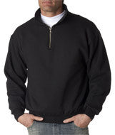 4528 Jerzees Adult Super Sweats&reg; 1/4-Zip Cadet Collar Sweatshirt Black