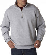 4528 Jerzees Adult Super Sweats&reg; 1/4-Zip Cadet Collar Sweatshirt Ash (50/50)