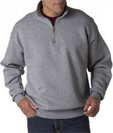 4528 Jerzees Adult Super Sweats&reg; 1/4-Zip Cadet Collar Sweatshirt Oxford (45/55)