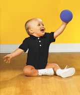 4601 Rabbit Skins Infant Golf Shirt Creeper Black
