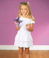 4602 Rabbit Skins Toddler Ruffle Dress White