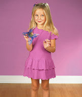 4602 Rabbit Skins Toddler Ruffle Dress Raspberry Sorbet