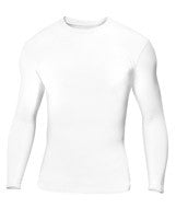 4604 Badger Adult Compression Long-Sleeve Tee White