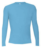 4604 Badger Adult Compression Long-Sleeve Tee Columbia Blue
