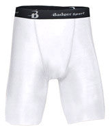 4607 Badger Men's 8" Inseam B-Fit Blended Compression Short White