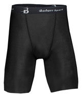 4607 Badger Men's 8" Inseam B-Fit Blended Compression Short Black