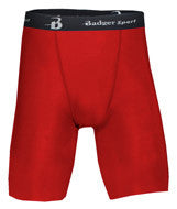 4607 Badger Men's 8" Inseam B-Fit Blended Compression Short Red