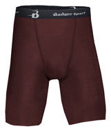 4607 Badger Men's 8" Inseam B-Fit Blended Compression Short Maroon