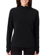 4608 Storm Creek Ladies' Lightweight Micro-Fleece 1/4-Zip Pullover Black