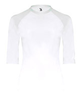 4625 Badger Adult Half Sleeve Solid Color Compression Performance Tee White