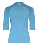 4625 Badger Adult Half Sleeve Solid Color Compression Performance Tee Columbia Blue