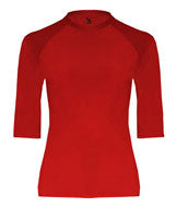 4625 Badger Adult Half Sleeve Solid Color Compression Performance Tee Red