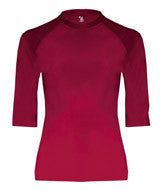 4625 Badger Adult Half Sleeve Solid Color Compression Performance Tee Cardinal