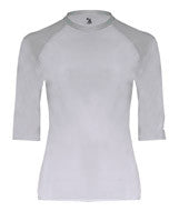 4625 Badger Adult Half Sleeve Solid Color Compression Performance Tee Silver