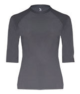 4625 Badger Adult Half Sleeve Solid Color Compression Performance Tee Graphite