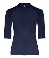 4627 Badger Adult Compression Half-Sleeve Crew Navy