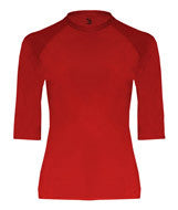 4627 Badger Adult Compression Half-Sleeve Crew Red