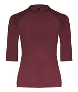 4627 Badger Adult Compression Half-Sleeve Crew Maroon