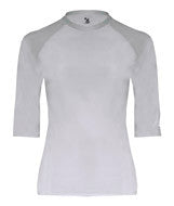 4627 Badger Adult Compression Half-Sleeve Crew Silver