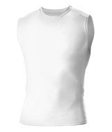 4630 Badger Adult Compression Sleeveless Tee White