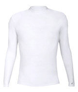 4656 Badger Long Sleeve Mock Neck Blended Compression Tee White