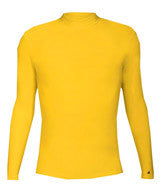 4656 Badger Long Sleeve Mock Neck Blended Compression Tee Gold
