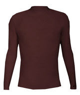 4656 Badger Long Sleeve Mock Neck Blended Compression Tee Maroon