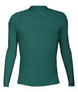 4656 Badger Long Sleeve Mock Neck Blended Compression Tee Forest Green