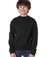 4662B Jerzees Youth Super Sweats&reg; Crew Neck Sweatshirt Black