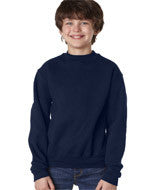 4662B Jerzees Youth Super Sweats&reg; Crew Neck Sweatshirt J Navy