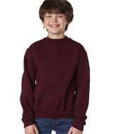 4662B Jerzees Youth Super Sweats&reg; Crew Neck Sweatshirt Maroon