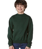 4662B Jerzees Youth Super Sweats&reg; Crew Neck Sweatshirt Forest Green