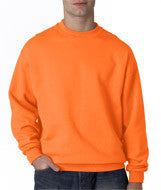 4662 Jerzees Adult Super Sweats&reg; Crew Neck Sweatshirt Safety Orange (50/50)